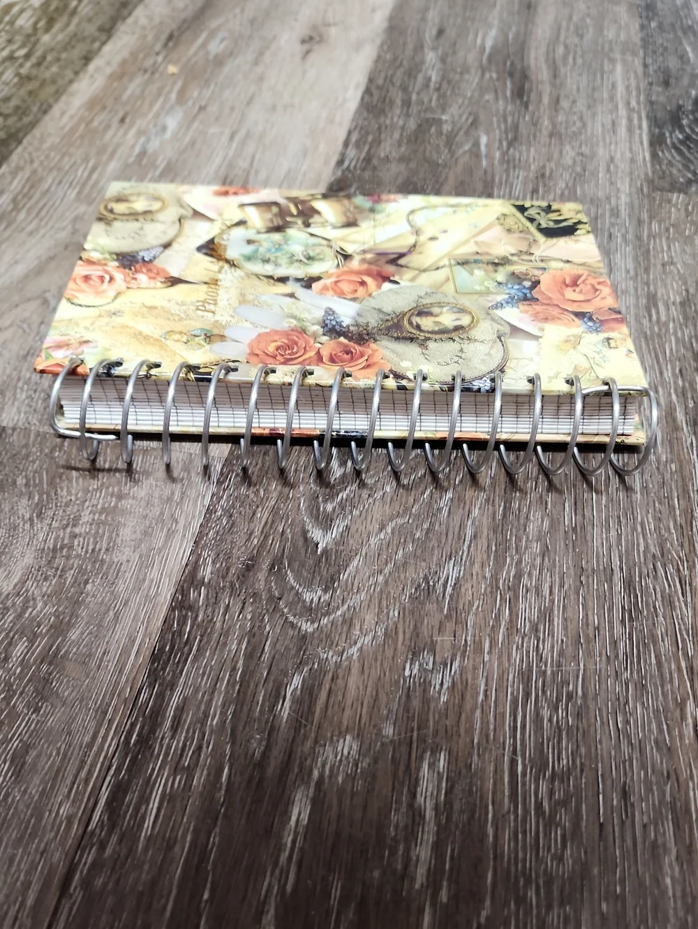 Vintage Hardcover Spiral Bound Floral Address Book - New